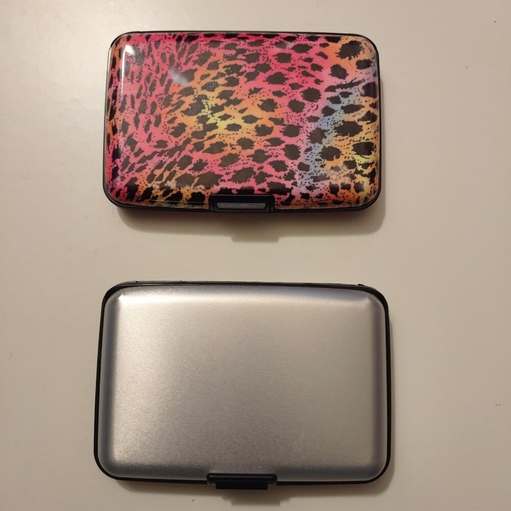 HARD COVER CASES FOR YOUR CREDIT CARDS, ID, BUSINESS CARDS ETC. -SET OF 2- LIKE